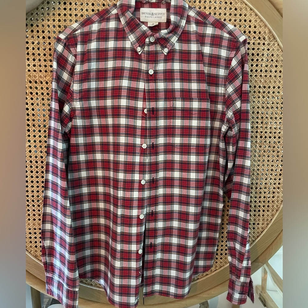 Denim & Supply by Ralph Lauren plaid Oxford size S/P